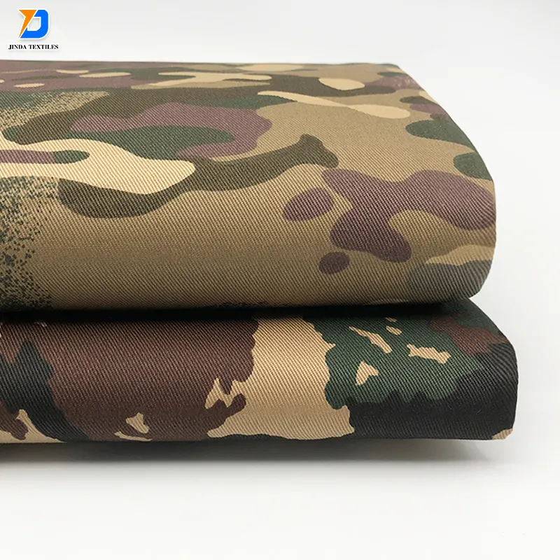Jinda Goede Service En Hoge Kwaliteit Groothandel Fabrikant Leverancier Camouflage Gedrukt Textiel T/C 200 Gsm Waterdichte Stof