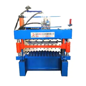 corrugated and trapezoidal arch roof tiles roll forming machine