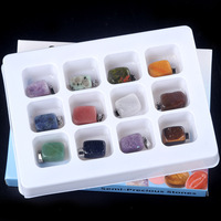 Lot de pendentifs en pierres semi-précieuses en gros, assortiment de pendentifs rectangulaires en pierres naturelles, collier, breloque, bijoux, coffret cadeau