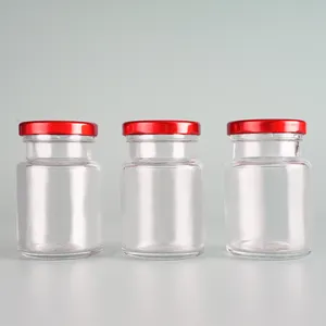 100Ml 150Ml Cilinder Vogelnest Fles Met Gemakkelijk Open Deksel Jampot Voedsel Opslag Behouden Honing Glazen Pot vogelnest Glazen Fles