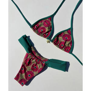 JSN فساتين الشاطئ المطبوعة الأزهار للنساء ملابس السباحة ثونغ بيع بالجملة الشركة المصنعة مخصص 2 قطعة مجموعة بيكيني للنساء - Product Image 4