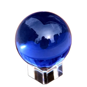 Esfera <span class=keywords><strong>de</strong></span> Cristal Brillante Azul Oscuro <span class=keywords><strong>de</strong></span> 150 mm, Bola <span class=keywords><strong>de</strong></span> Cristal Fengshui con Base <span class=keywords><strong>de</strong></span> Madera Extraíble, Atrae la Buena Suerte - Product Image 6