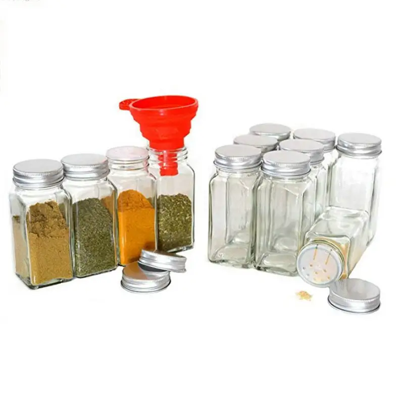 Dropshipping Europa 120Ml Glas Spice Shaker Fles Voor Koken In De Keuken Met Een Rack