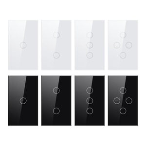 Smart WiFi Tempered Glass Touch US Wireless <b>Remote</b> Control Wall <b>Switches</b> With Alexa Google Home SYS-WS03-US Smart W - Product Image 1