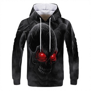 Sudaderas con Capucha de Otoño para Hombre al por Mayor, con Estampado 3D de Calavera, Tejidas, con Bolsillo - Product Image 4