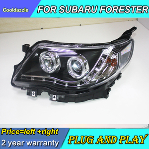 Fari a LED con Striscia Luminosa per Subaru Forester 2009-2011, Luci Diurne, Indicatori <span class=keywords><strong>di</strong></span> Direzione e <span class=keywords><strong>di</strong></span> <span class=keywords><strong>Parcheggio</strong></span> - Product Image 4