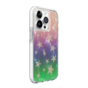 Funda Protectora para Teléfono Móvil con Borde Transparente Antichoque y Degradado para iPhone 15 13 12 11 X 8 7 6 Series 14 Pro Max 15Promax - Product Image 1