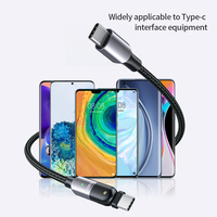 Keluaran Baru Obral Besar PD Usb C LED 1.2M Kabel Putar 180 Derajat USB C Pengisian Cepat L Berbentuk 60W 100W T