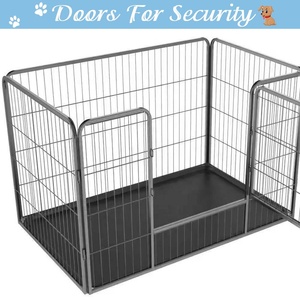 Pagar hewan peliharaan anak anjing portabel luar ruangan kandang anjing lari besar pena dalam ruangan dapat dilipat Playpen anjing - Product Image 6