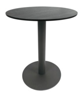 Table basse moderne en métal avec dessus compact en mélamine Bar mobile pour salon ou hôtel Table à pieds en fonte par Shop Furniture