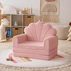 Canapé pliable en peluche ours en peluche pour enfants, mousse haute résilience, 2 à 4 ans, coin lecture avec accoudoirs - Product Image 3