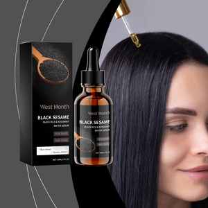 Nuevo Sérum Capilar <span class=keywords><strong>WEST</strong></span> MONTH Nutritivo Profundo, Suavizante, Brillante y Mejorador del Cabello Áspero Natural Negro de Sésamo - Product Image 2