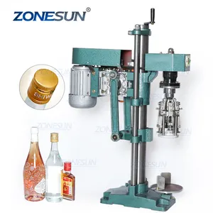ZONESUN ZS-XG60 sprey yarı otomatik flakon cam şişe kavanoz Ropp vidalı şişe manuel kapatma makinesi