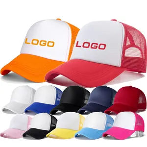 Sublimação promocional Mesh Trucker Hat Impressão personalizada espuma Trucker Caps Tampas personalizadas profissionais