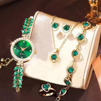 Montre-bracelet à quartz Y669 en alliage avec strass incrustés, vente en gros, lot de six bijoux, combo montre femme, Reloj pour femmes