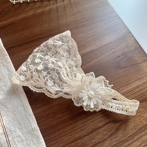Bandeau en dentelle pour bébé, bandeau à nœud floral pour nouveau-nés filles, accessoires capillaires doux, élastiques et respirants, ne blesse pas la peau, accessoires photo - Product Image 3
