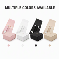 Boîte cadeau de Noël recyclable sur mesure avec doublure en éponge en papier couché or, couvercle magnétique pliable de luxe