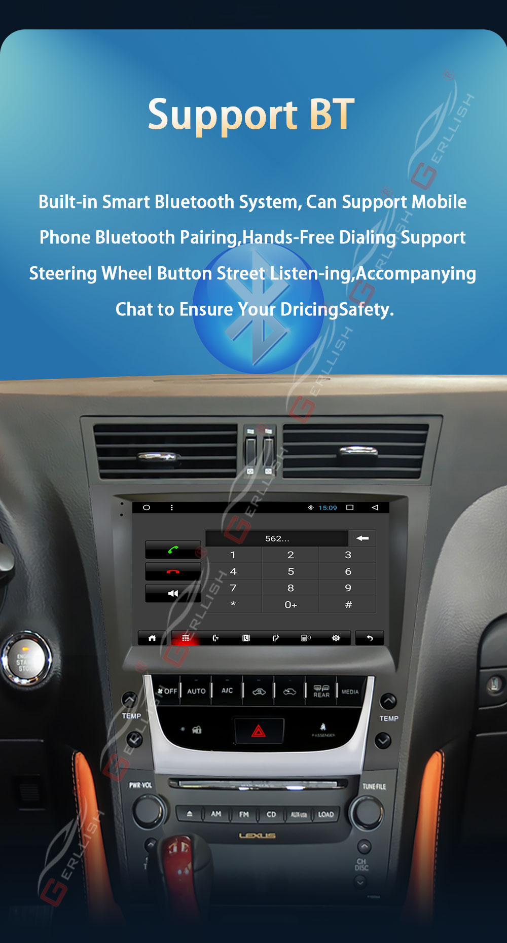 Android Multimedia Player GPS Navigation Stereo for Lexus GS 2005