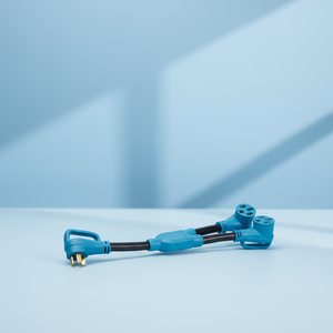 Adaptateur de branchement NEMA 14-50 en Y pour camping-car et véhicule électrique, NEMA 14-50P vers <span class=keywords><strong>2X</strong></span> NEMA 14-50R, homologué ETL, bleu - Product Image 2