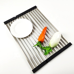 Escurridor de platos enrollable para fregadero de cocina, estante de secado portátil plegable, soportes y estantes de almacenamiento de <span class=keywords><strong>Metal</strong></span> de acero inoxidable 304 - Product Image 2