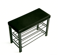 Banc à chaussures moderne en fer à double couche avec rangement pour le salon, meubles de maison, étagères à chaussures pour la maison