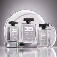 Flacons de parfum carrés en verre personnalisés avec impression sérigraphique, conception professionnelle OEM ODM, 30ml/50ml/100ml pour parfum, soin de la peau, sérum