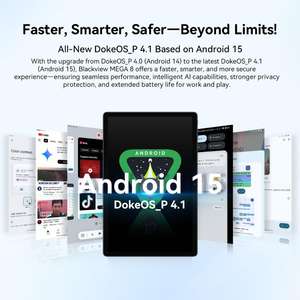 Tablette PC Blackview MEGA 8 Originale 12Go+256Go 13 Pouces Android 15 Unisoc Tiger T620 Octa Core 4G Version Globale avec <span class=keywords><strong>Google</strong></span> <span class=keywords><strong>Play</strong></span> - Product Image 3