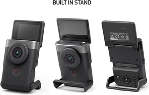 กล้องวิดีโอ Power V10 Compact 4K สำหรับวีล็อกกิ้ง เลนส์มุมกว้าง 19 มม. พร้อมระบบตรวจจับใบหน้า ไมโครโฟนในตัว และขาตั้งสำหรับถ่ายวีล็อกกิ้งวิดีโอ 4K แบบสด - Product Image 6