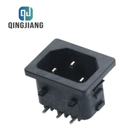 Prise industrielle en cuivre IEC C14, prise mâle à angle droit, 3 broches, adaptateur d'alimentation AC 250V 10A