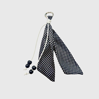 Breloque de sac style Coquette, foulard sportif, pendentif perle papillon, Y2K, nœud en ruban élégant, cordon de sac à dos, accessoire esthétique, cadeau