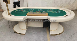 Mesa de <span class=keywords><strong>Ruleta</strong></span> de Casino LED de Diseño Moderno y Lujoso para 8-10 Jugadores, Solución de Almacenamiento para Blackjack, Material MDF, Venta Directa de Fábrica - Product Image 2