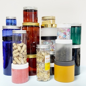 Custom Food Grade <b>Clear</b> PET <b>Container</b> 4oz 250ml Chocolate Cake Nuts Cookies Ice Cream Honey Candy 8oz <b>Plastic</b> Jar With White Lid - Product Image 4