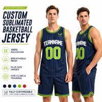 Uniforme de Baloncesto Sublimado Personalizado, 100% Poliéster, Malla Transpirable, Tallas Grandes, Ropa Deportiva Unisex para Clubes y Entrenamiento