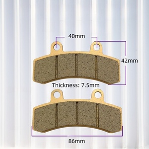 Accessoires de freinage : Plaquettes de frein à trois pistons, Plaquettes de frein à disque en céramique à double liaison pour vélo électrique - Product Image 5