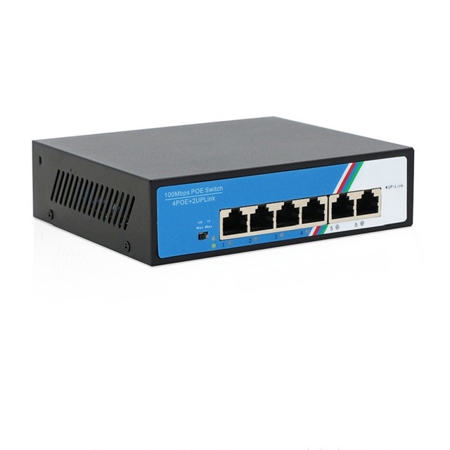 4-Port 48V PoE Switch for CCTV Camera IP 10/100Mbps IEEE 802.3af/802.3at for Network Switches