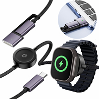 Câble de charge rapide magnétique 3-en-1 JILIAN 100W Type C pour montre connectée, ordinateur portable, tablette (1,5 m)