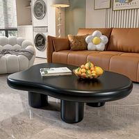 Table basse Black Cloud, table basse irrégulière minimaliste moderne, table centrale de luxe légère pour salon