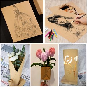 80g Vorgeschnittene Kraftpapierbögen 15x20 Zoll 480 Blatt Braunes Geschenkpapier Robustes Bastelpapier Hellbraunes Konstruktionspapier - Product Image 5