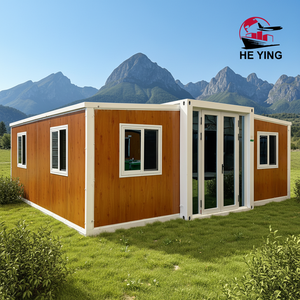 20 футов, роскошный сборный крошечный мобильный дом, 2-3 спальни, Складной расширяемый дом для квартиры, отель, сэндвич-панель - Product Image 1