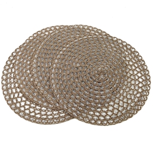 حديث فاخر دائري بساط لامع على الطراز الكلاسيكي كروشيه بوليستر صفيف - Product Image 2