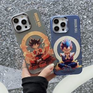 Coque de téléphone en carton pour <span class=keywords><strong>IPhone</strong></span> 15 Pro Max 13 avec impression UV forte et bouddha bouton en métal Anime Dragon Ball Goku <span class=keywords><strong>Vegeta</strong></span> - Product Image 2