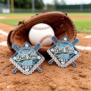 Épinglette de baseball personnalisée avec motif d'oiseau cardinal pour les cadeaux <span class=keywords><strong>des</strong></span> équipes de ligue jeunesse - Product Image 1