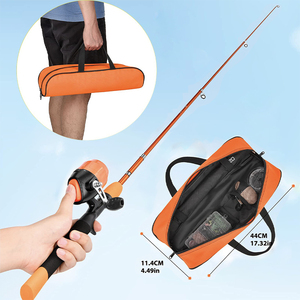 <span class=keywords><strong>Ensemble</strong></span> de canne à pêche en fibre de verre avec poignée en EVA, équipement de pêche en eau profonde pour la pêche au bar, <span class=keywords><strong>ensemble</strong></span> complet, appâts souples, hameçons et ligne 1,2 m - Product Image 3