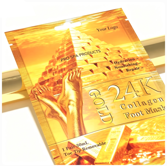 Masque de luxe pour les pieds à l'or