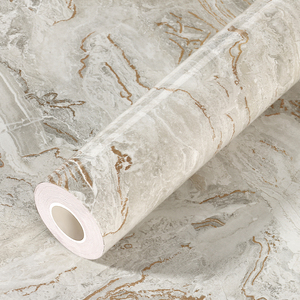 Papier peint auto-adhésif en marbre blanc doré <span class=keywords><strong>Table</strong></span> à manger étanche Papier de contact en marbre Texture Revêtement mural Bâton à peler - Product Image 2