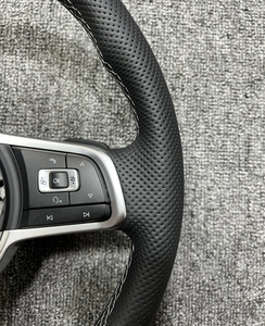 พวงมาลัยหนังคุณภาพสูงสำหรับรถยนต์โฟล์คสวาเกน กอล์ฟ 5 Mk5 GTI โปโล <span class=keywords><strong>R</strong></span> <span class=keywords><strong>Line</strong></span> ปี 2003-2009 - Product Image 3