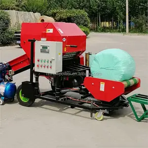 Automatic hay bale making machine round bale handling silage bundler machine tying farm machinery