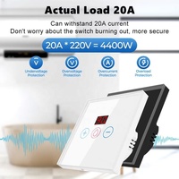 Interrupteur intelligent pour chauffe-eau électrique WiFi Tuya 20A EU avec moniteur de puissance, réglage de la température, minuterie, interrupteur intelligent pour chauffe-eau, chaudière