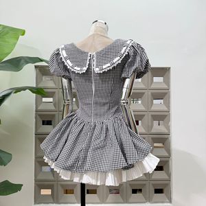 Nuova Collezione Estiva: Abito Corto da Donna con Colletto a Bambola, Fiocco e Maniche a Sbuffo, Stile Giovanile e Dolce - Product Image 2