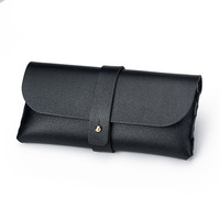 Étui à lunettes portable pour femmes, peu encombrant, doublure floquée douce, protection en faux cuir, sac à lunettes de soleil anti-poussière, boîte à lunettes